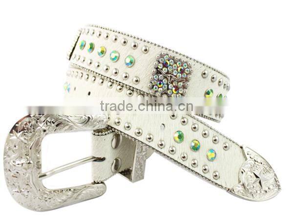 Design your own genuine leather horse hair belts