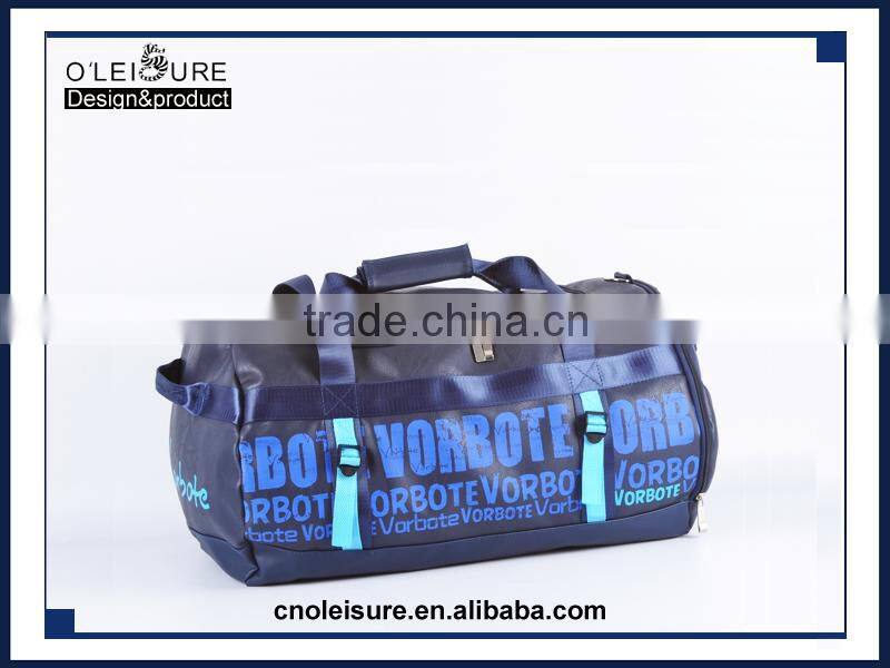 brand luggage travel alibaba suppliers customised products PU leather men/women family vacation leather gym bag sports bag