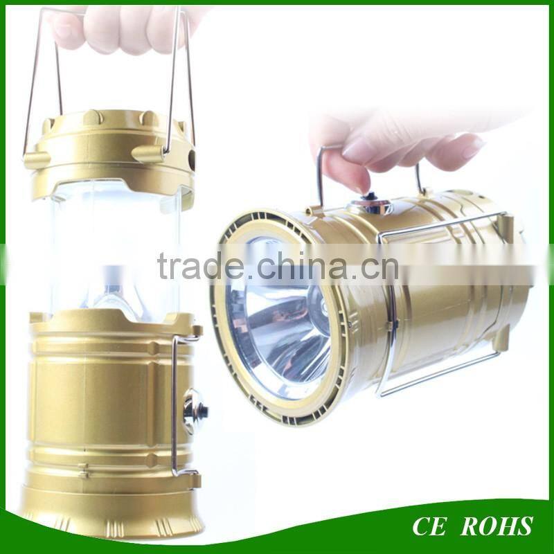 Foldable LED Light Solar Camping led rechargeable emergency lantern With Torch
