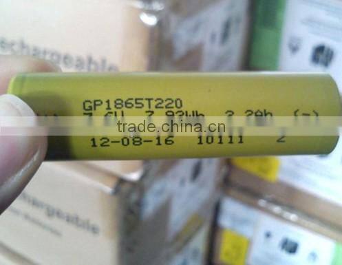 IMR GP 18650 2200mAh 3.6V rechargeable Li-ion battery with flat top