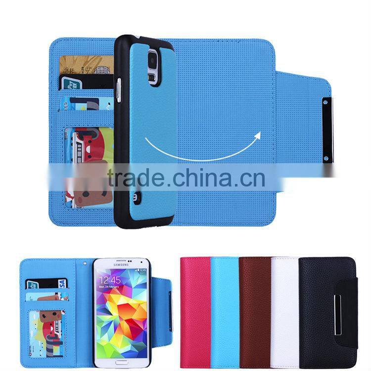 Litchi pattern Detachable case for Samsung S5 i9500