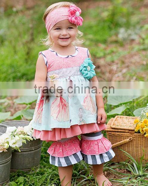 2016 New summer preorder clothes Toddler Girl Boutique Summer Giggle Moon Outfit little girls spring and summer cutest outfits