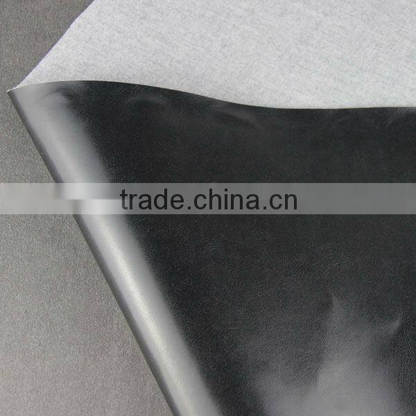 PU crazy horse leather for shoes PU pull up leather