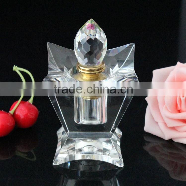 2016 High sale new design glass crystal bottles for perfume