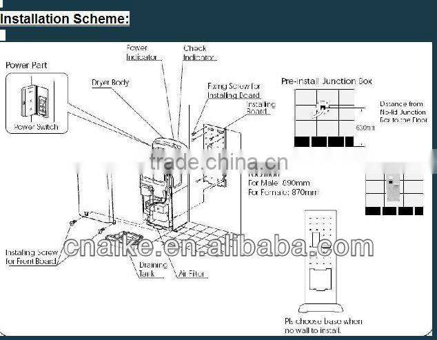 Super schnelle elite serie kommerziellen 10 sec. Aike handetrockner ak2006h