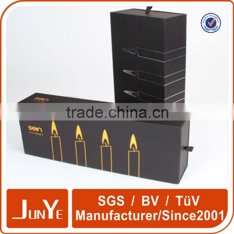 slide out boxes with magnetic closure scented pillar candle packaging luxury