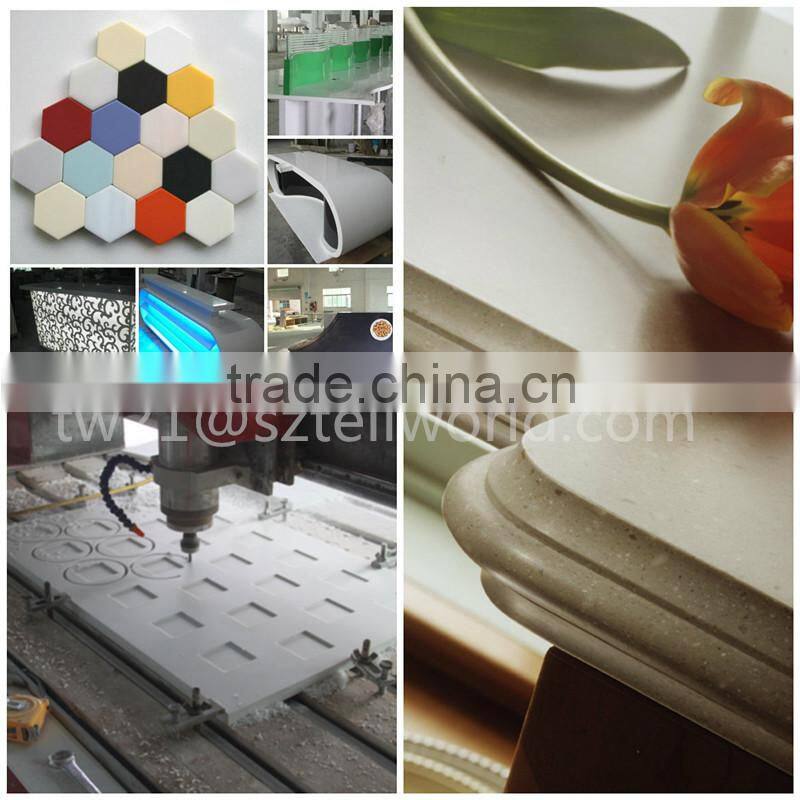 Modified Pure White Acrylic Solid Surface Corian Slab