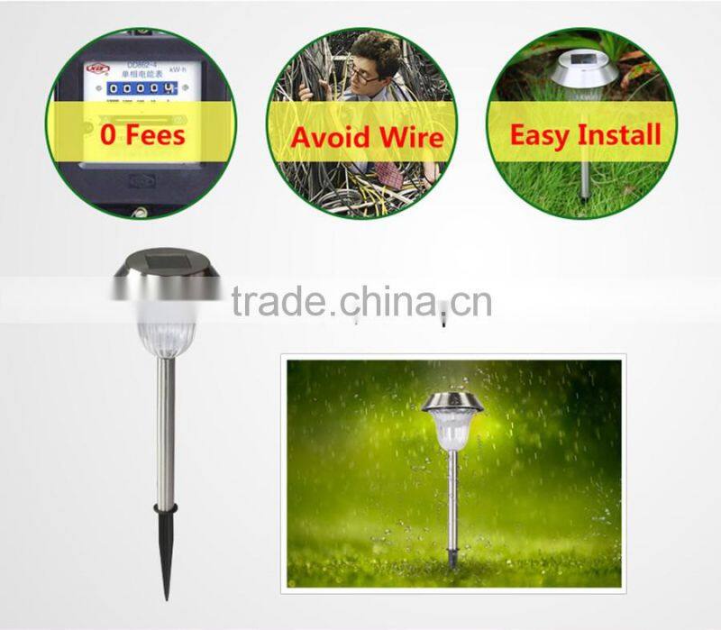 Stainless Steel Insert Type Garden Light LED Solar Lawn Lamp