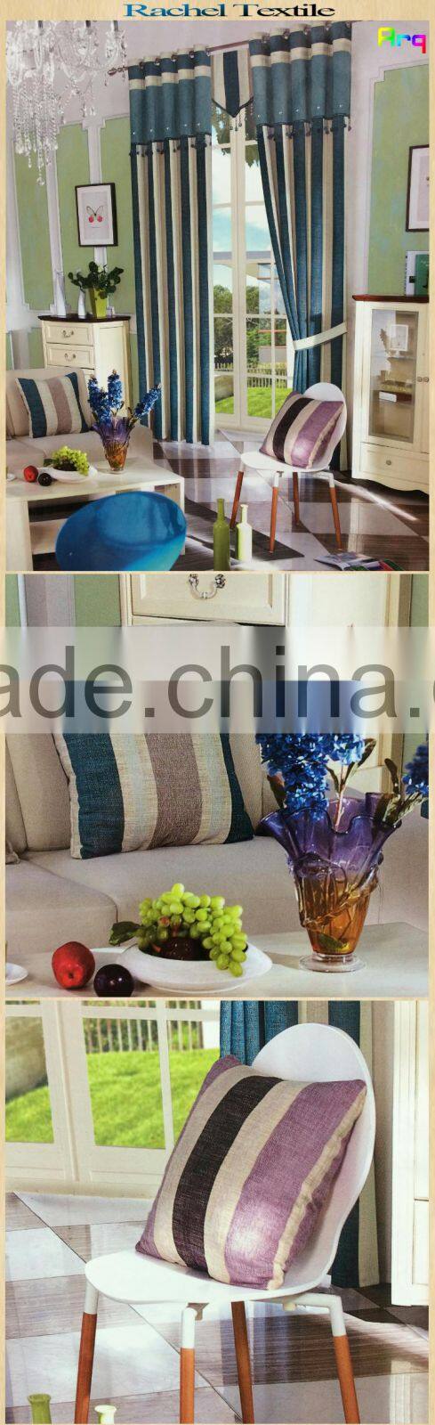 Modern style Stripe Chenille linen fabric for Curtain, sofa cover, cushion cover, bedding