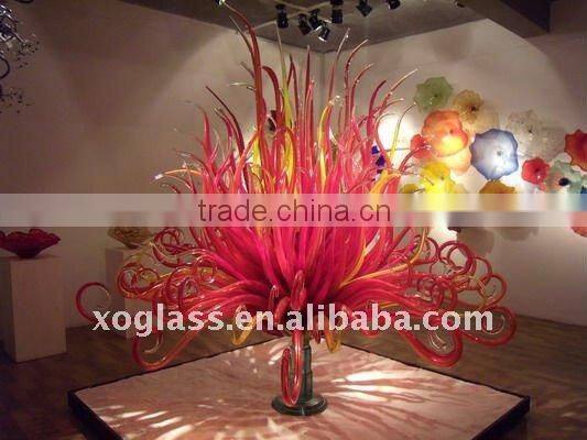 art glass sculpture xo-90088 and hand blown glass sculpture with unique design