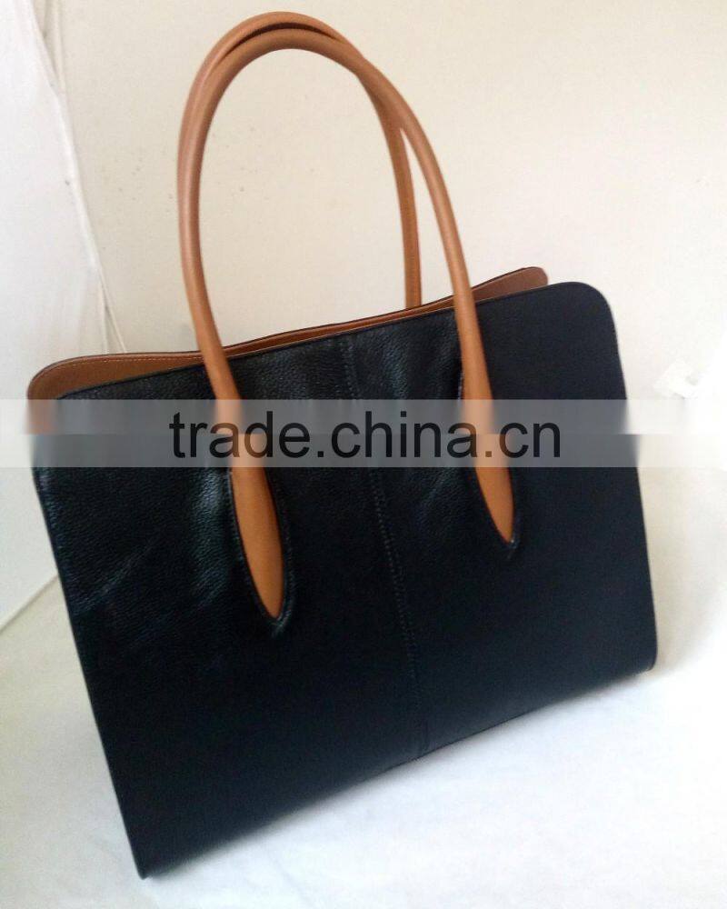 2016 designer leather bag new look cow hide hand bag woman portfolios