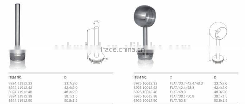 stainless steel handrails for outdoor steps saddle support,saddle