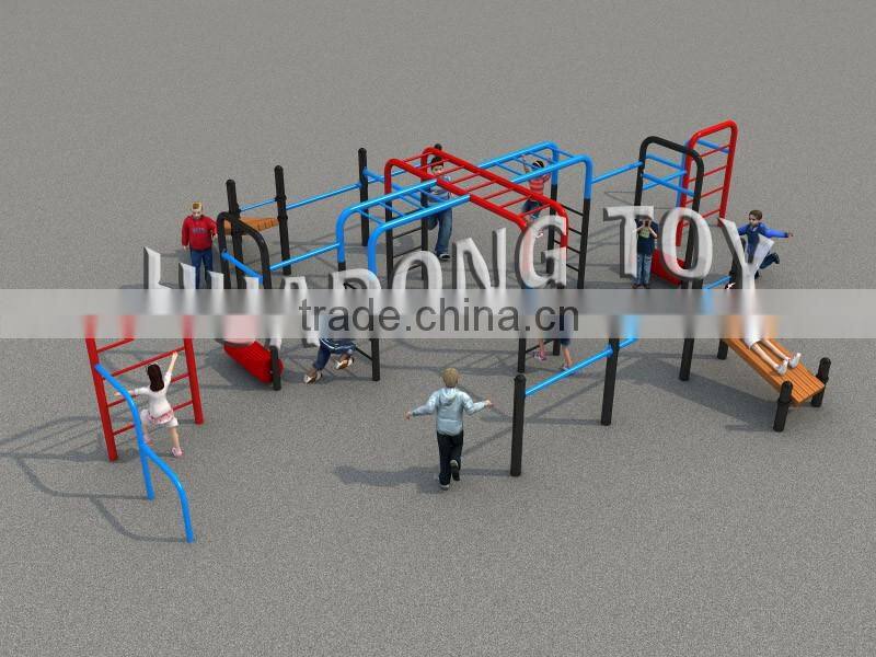 Outdoor children climb amusement park kids tunnel