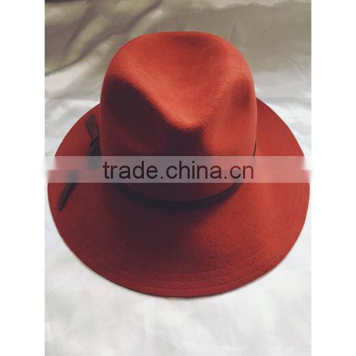FEDORA HAT WITH LEATHER STRAP