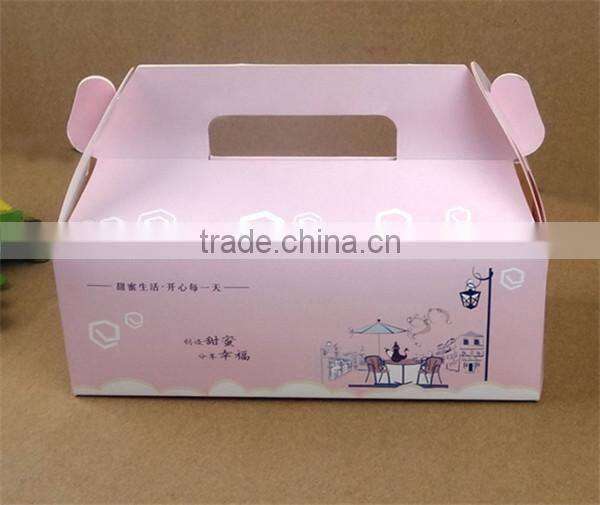 beautiful printed paper 6 cupcake box with clear lids without handle