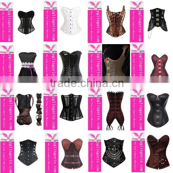 Wholesale Waist Corset XXXL Sexy Leather Corset Plus Size Overbust Corsets