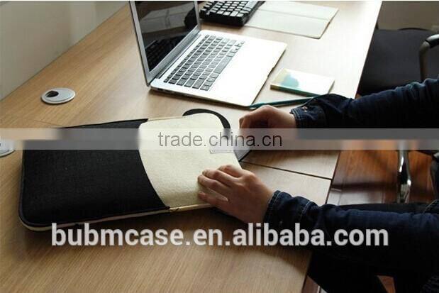 Fashion Black 9.7 inch Wool Felt Tablet Case Cute Cartoon Panda Tablet Bag