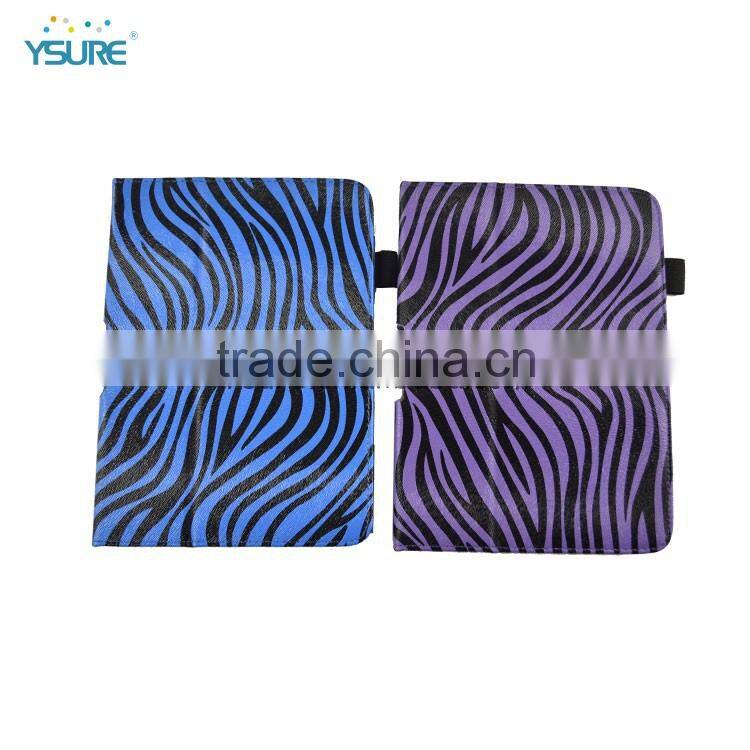 stand Zebra leather Case for Nook HD table with book style