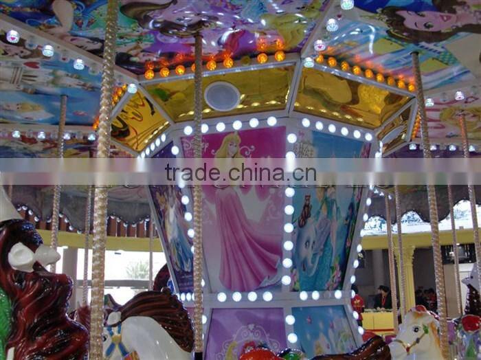 Hot Selling Carnival Amusement Carousel Rides, Merry go Round for Kids