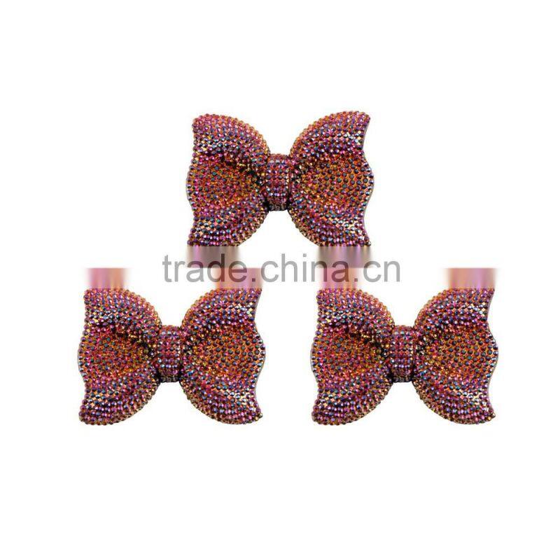 wholesale 2016 beautiful handmade resin rhinestone Bowknot