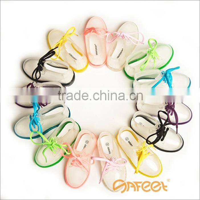 Girls Transparent PVC rain boots SA-9313