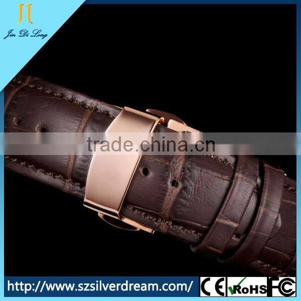 2016 Automatic Mechanical Tourbillion Men's Watch Fashion Genuine Leather Skeleton Wrist Watch