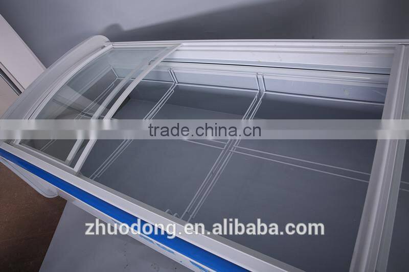 DG-210W used glass door air cooler freezer Island Freezer manufacture by HSTD cheaper price with large quantity
