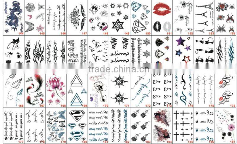 water transfer colorful cute customized ribbon ice cream temporary kids body tattoo