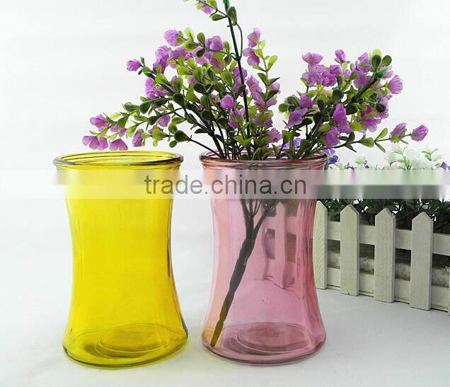 Wholesale glass wide mouth vase for table decoration