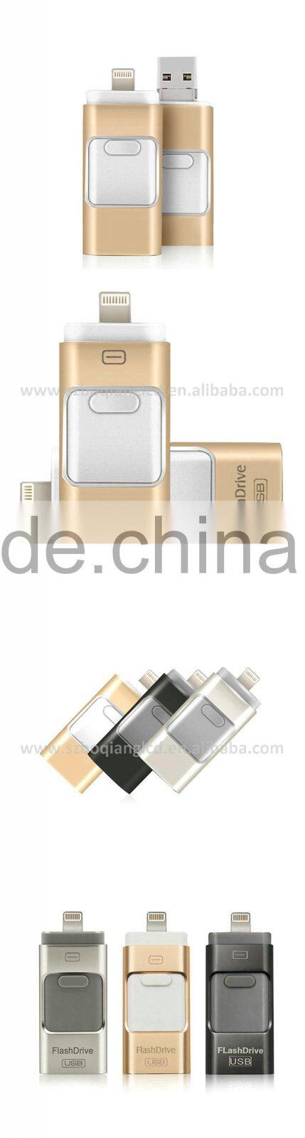 3 in 1 Muti-functions i-Flash Drive U Disk OTG for iPhone Android PC 8GB/16GB/32GB/64GB/128GB