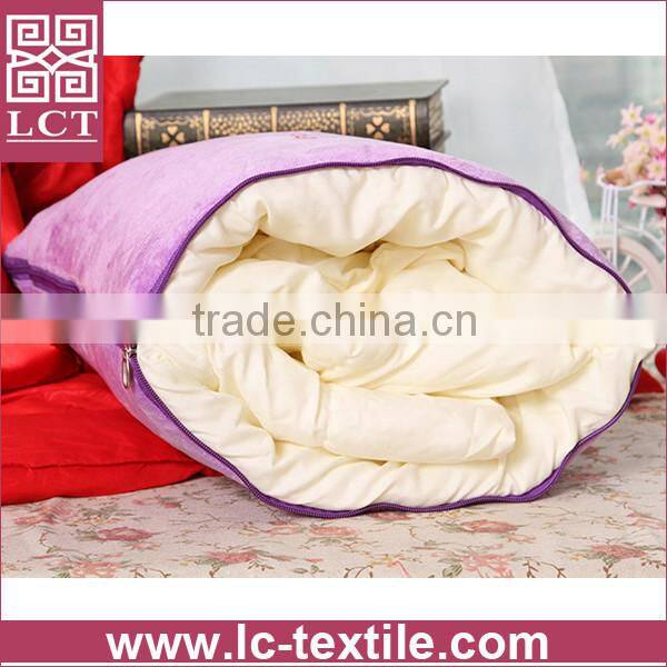 wholesale 2015 newest Soft and cuddly purple color plush sofa pillow with multifunctional blanket design(LCTP0125)