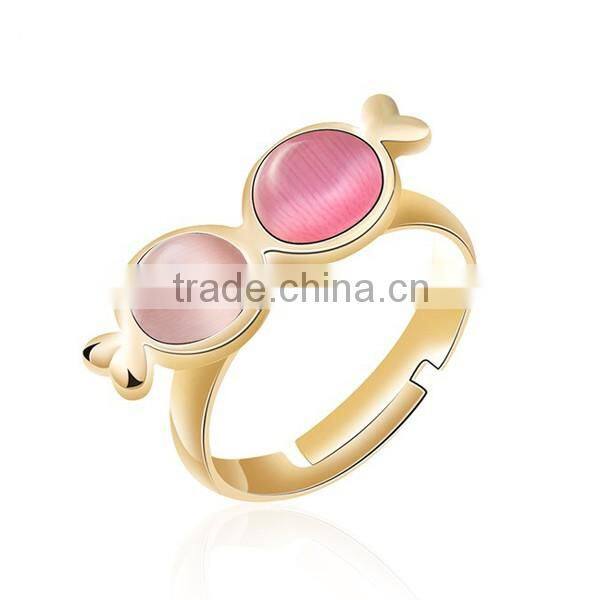 Personality Charm Rose Gold Opal Ladies Gold Finger Ring