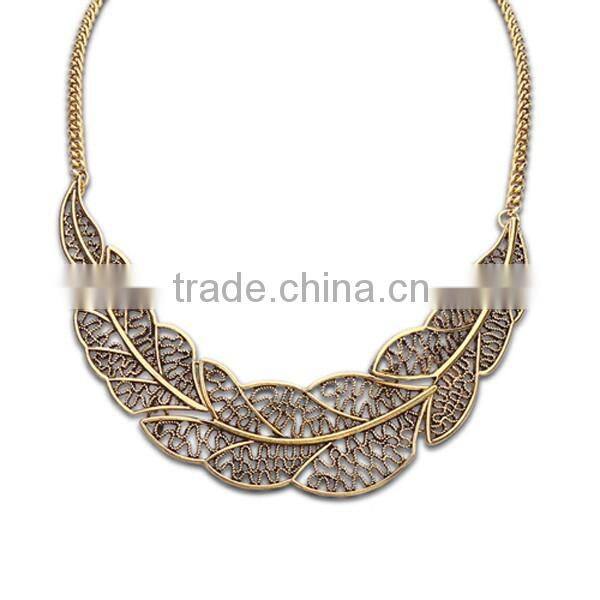 Fashion jewelry wholesale Simple hollow leaves necklace