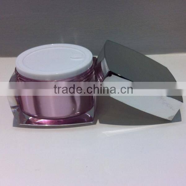 square shape cosmetic container whole set acrylic cosmetic packaging