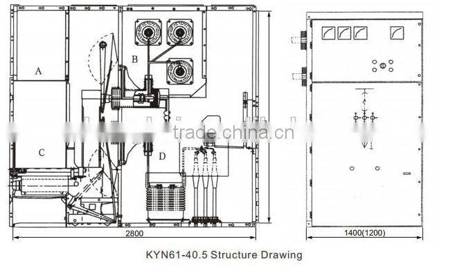 KYN61-40.5 Drawable Electrical Panel Board