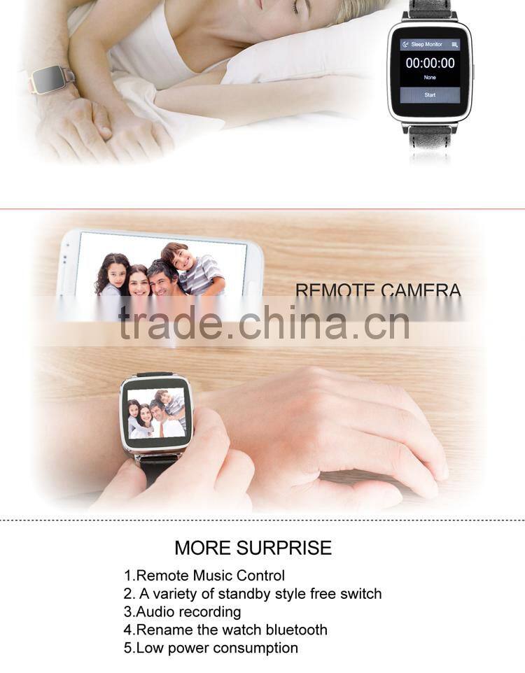 MT2502A Compatible OS including IOS and Android 1.54" IPS touch screen bluetoothwatch