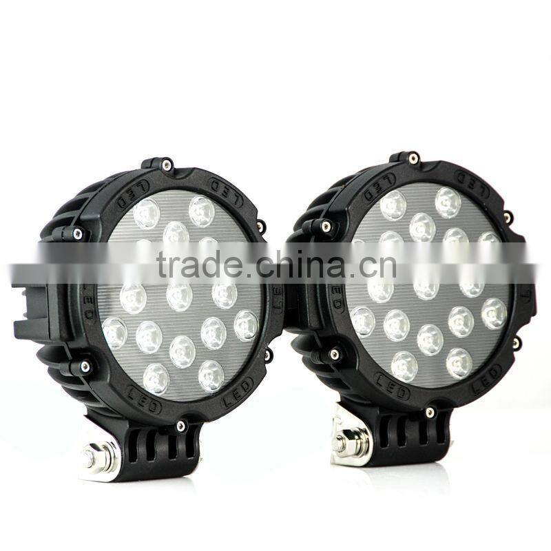 hot sale led working light for truck, red 51 watt 7'' jeep led