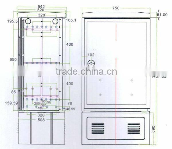 576 Core Double Sided(1450x750x540) SMC Cable Transfer Box