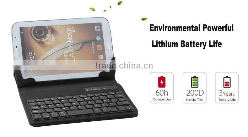 Universal PU leather tablet case with keyboard wireless for 7-8 inches, android ISO system-TY4708