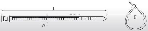 Black/White Nylon Cable Tie different color