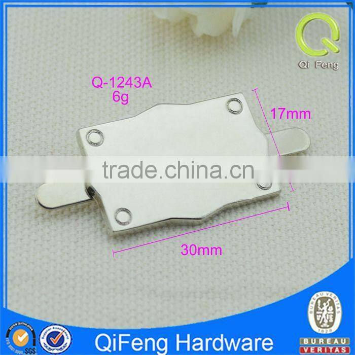 Q-1243A handbag metal name tag silver blank plate for bag ,clothing