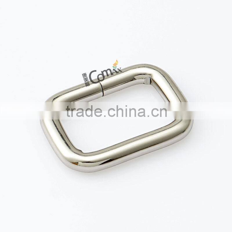 Rectangle Nickel Welded Metal Custom Rings For Bag Strap