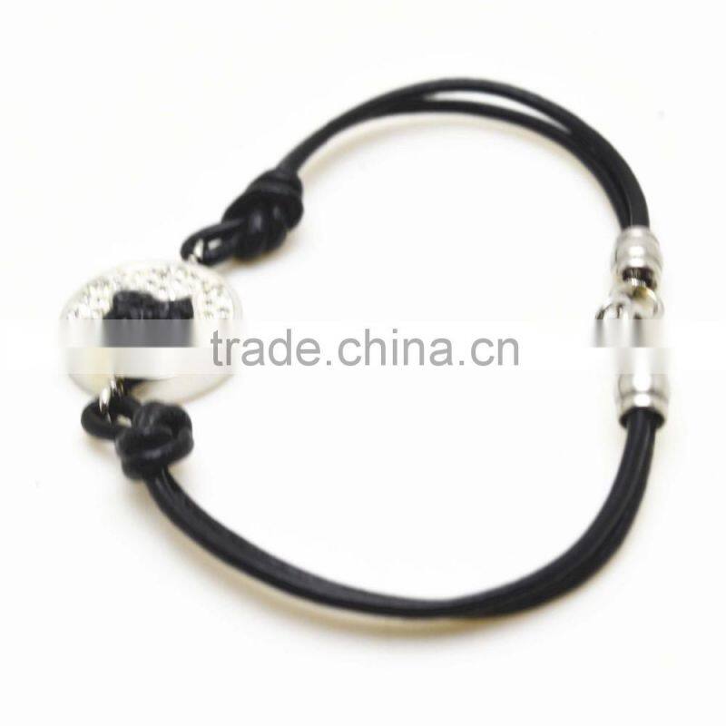 2016 fashion Stainless Steel bear charm Bracelet Wholesale high Quality mens bracelet