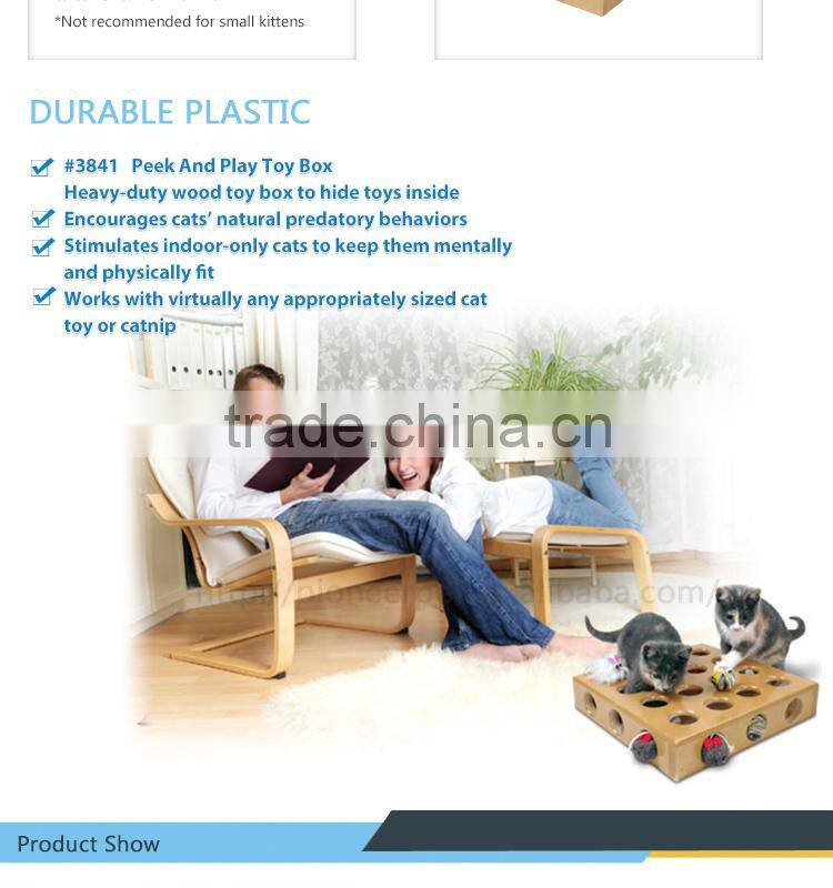 hot selling Interactive cat wooden toy box