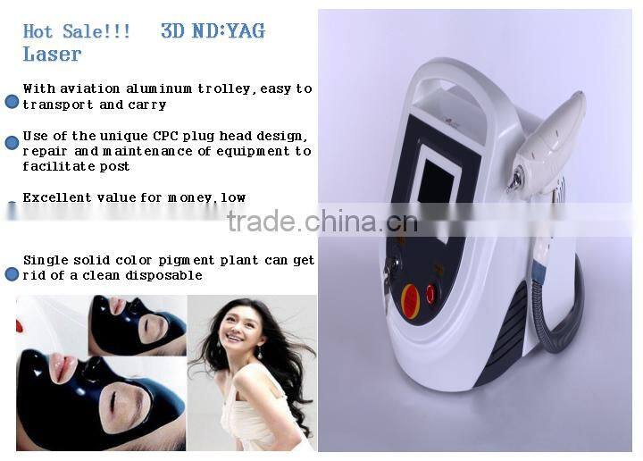 2016 china laser beauty equipment Q-switched nd yag laser tattoo removal 1320nm black doll for salon use