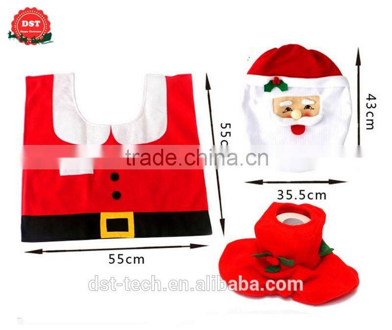 Christmas toilet set , cushion, lid cover