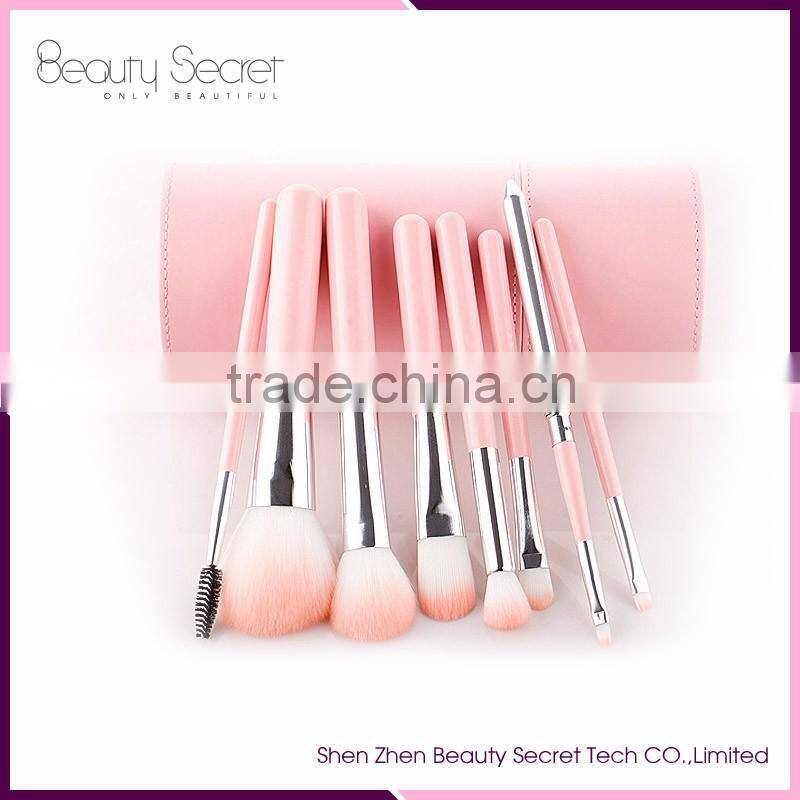 So cute pink color affordable makeup brushes set