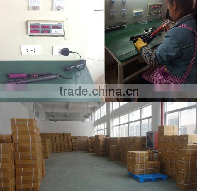 2 in 1 hair straightener brush electric lcd straightening rolling hair comb best hair straightener brush and curler