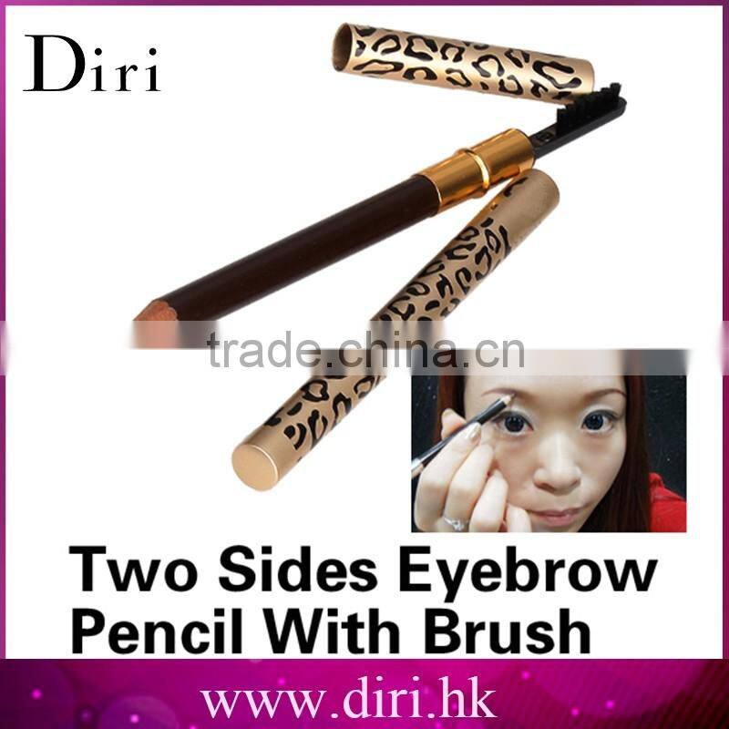 Luxury golden two sides eyebrow pencil with brush