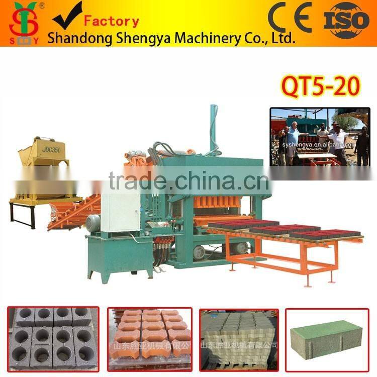Malaysia soil cement fly ash interlocking brick machine hollow paving interlocking automatic brick making machine (Shengya Brand